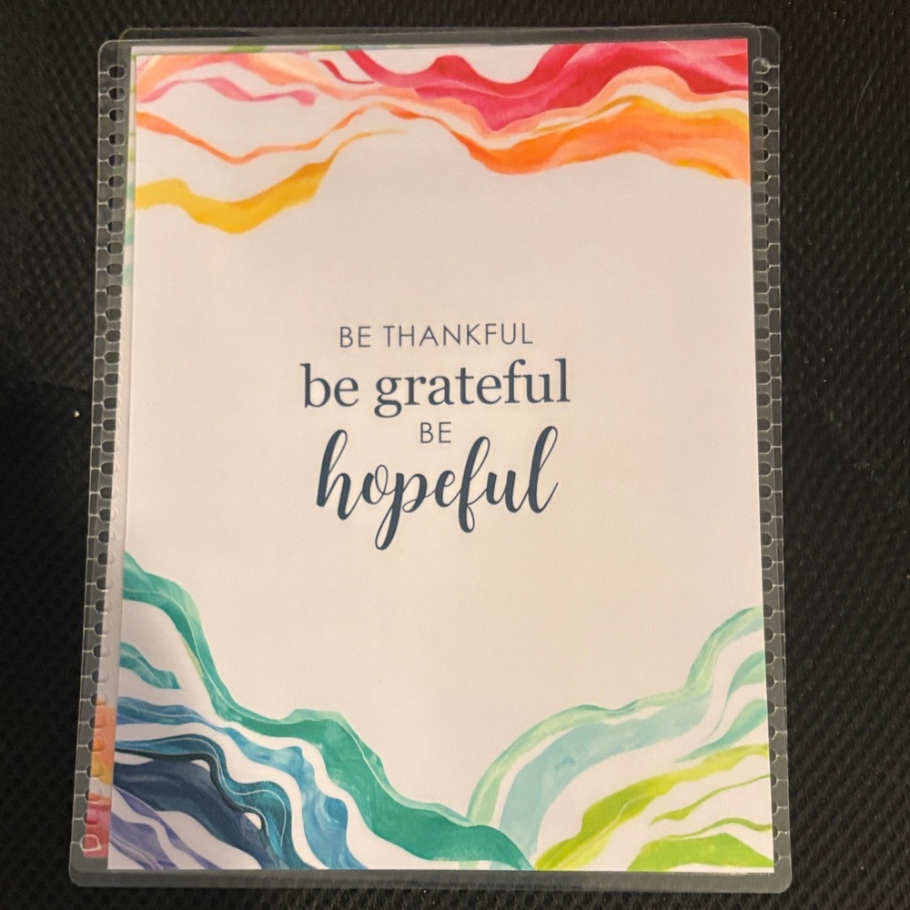 Erin Condren Multicolor 'Be Grateful Be Hopeful' Planner 7x9 planner cover.